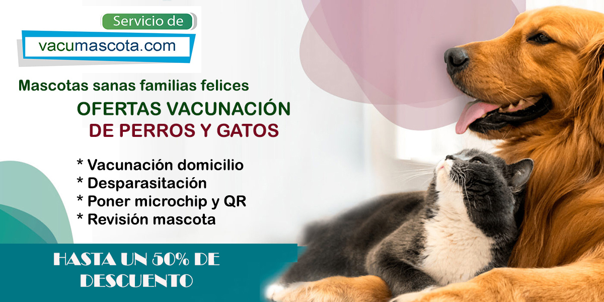 ofertas vacunacion perros y gatos a domicilio Madrid